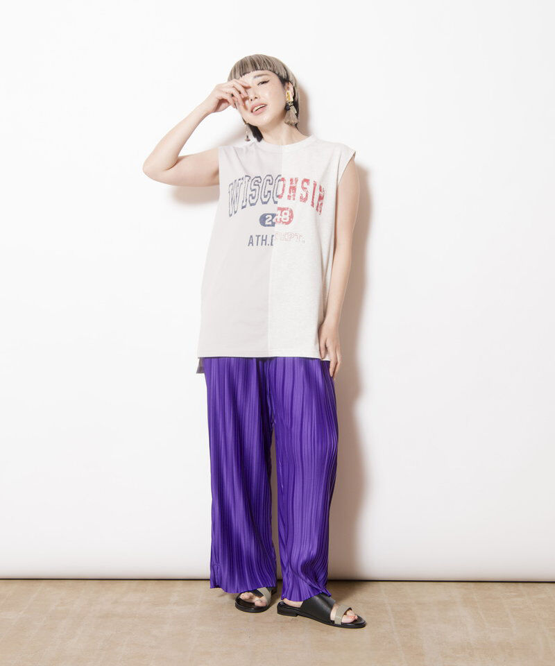  「ランダムプリーツテーパードパンツ」|その他|