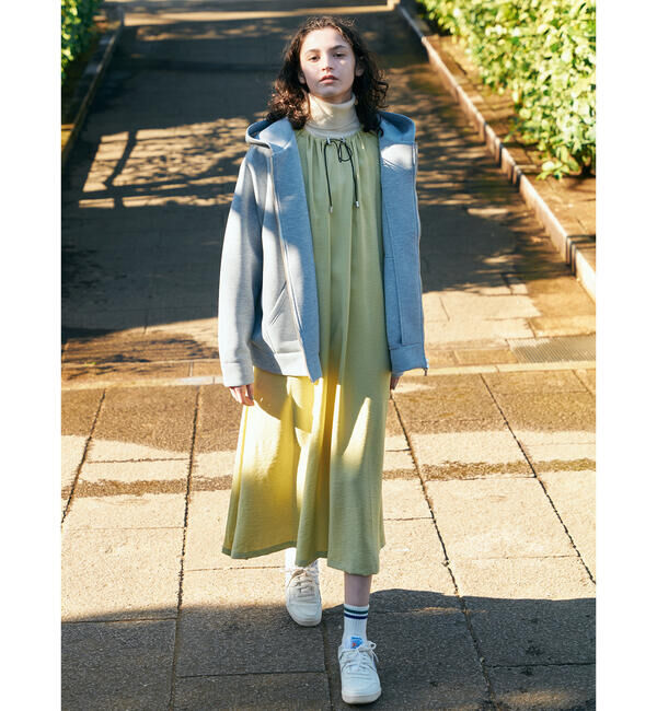 GYMPHLEX「Gymphlex | ダンボールニット ジップフードジャケット WOMEN」|パーカー|