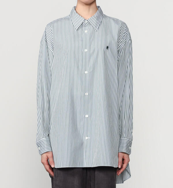 GYMPHLEX「Gymphlex | マルチストライプ レギュラーカラーチュニックシャツ WOMEN」|シャツ・ブラウス|