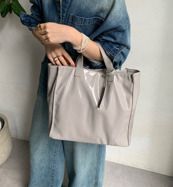  「【新色追加】【WEB限定】 ソフトエナメルショッパーバッグ」|トートバッグ|