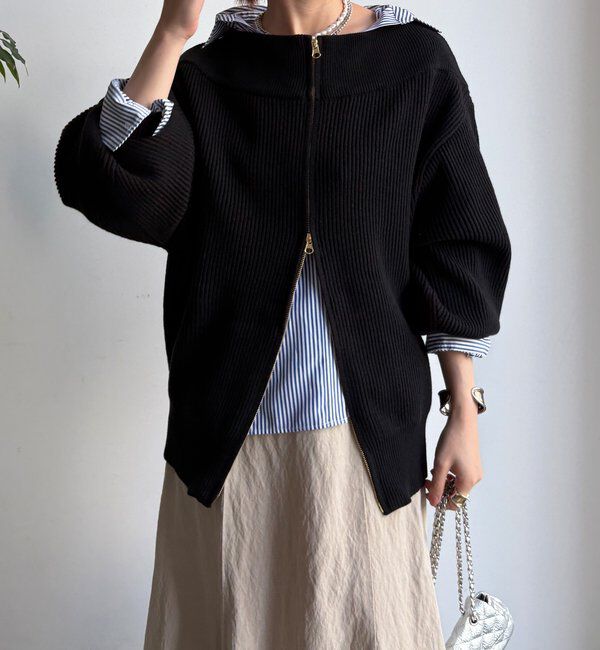  「フロントジップニット」|ニット・セーター|