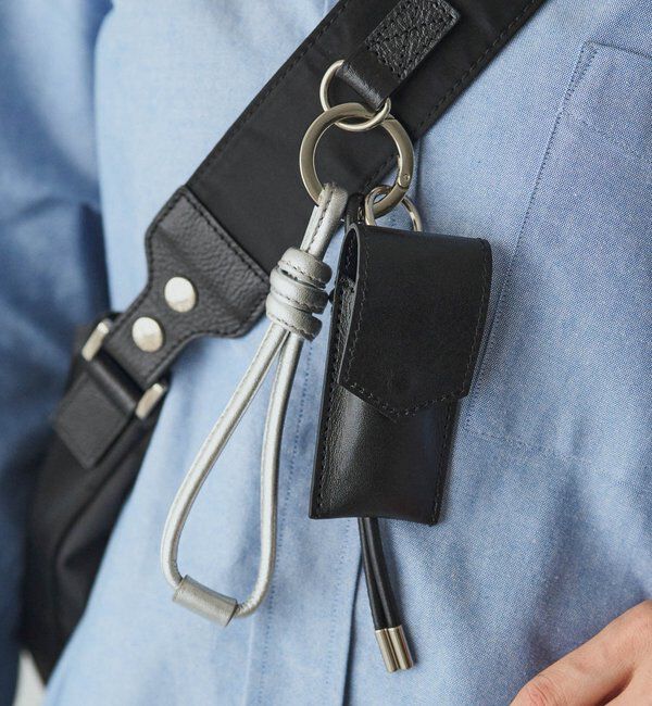  「【再値下げ】リップポーチ付きレザーチャーム」|チャーム・キーホルダー|