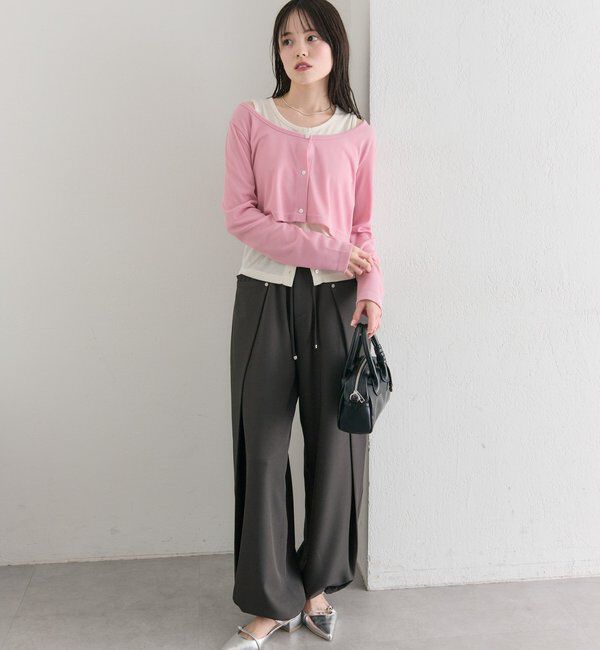  「配色レイヤードロングTシャツ」|Tシャツ・カットソー|