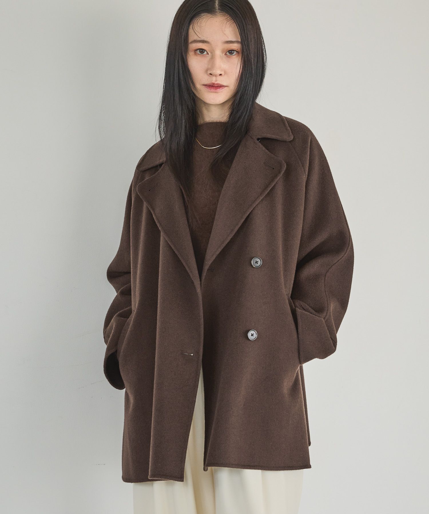 【美品】A part by カシープミドルジャケットコート/ブラウン/FREE WEB限定】カシープミドルジャケットコート（A part by ）｜ルミネの