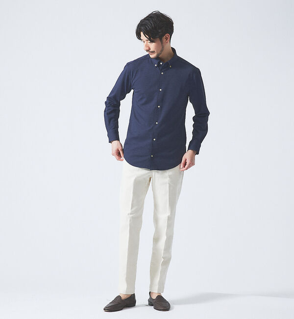 ABAHOUSE「【FLEX SHIRTS】リネンフェイス マルチストレッチ ボタンダウン ブロー」|シャツ・ブラウス|