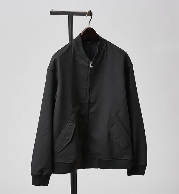 ABAHOUSE「シックシャンブレー リブブルゾン / MA-1」|ブルゾン・スタジャン|ブラック
