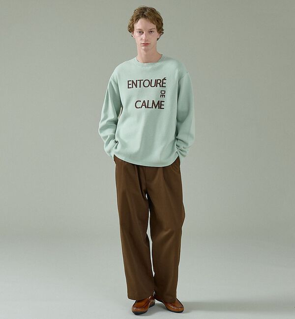 ABAHOUSE「【2026NEW】ジャガードロゴニット プルオーバー / オーバーサイズ / L」|ニット・セーター|