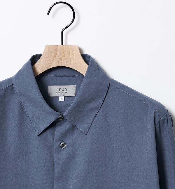 ABAHOUSE「【リラックスフィット】ピーチサテン レギュラーカラーシャツ【予約】」|シャツ・ブラウス|