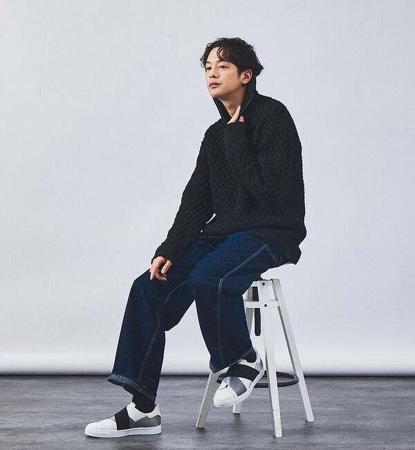 alfredoBANNISTER「【ELASTIC TRAINER】ベルトライン切替 スリッポン/スニーカー」|スニーカー|