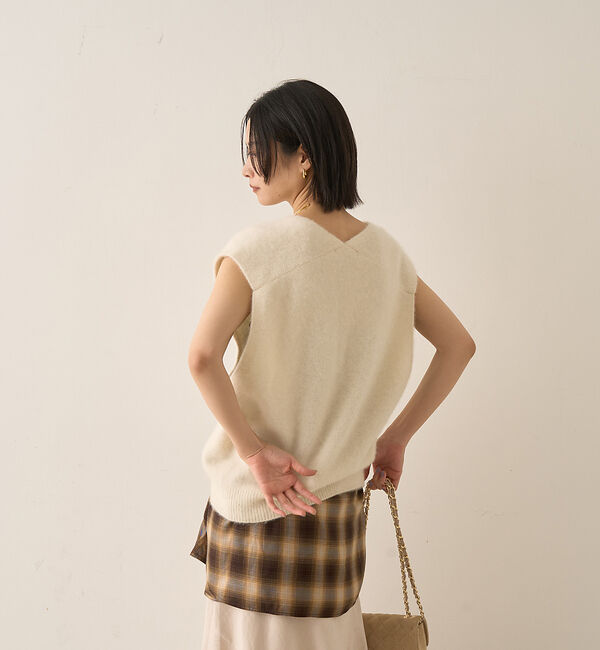 Rouge vif「フォックスウール ニットベスト」|ニット・セーター|