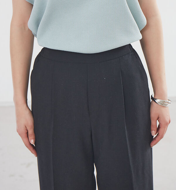 abahouse mavie「春夏素材【感嘆パンツ】リネン混セミワイドパンツ」|その他|