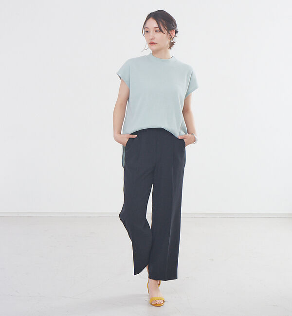 abahouse mavie「春夏素材【感嘆パンツ】リネン混セミワイドパンツ」|その他|