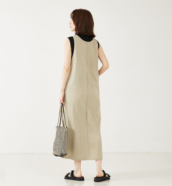 abahouse mavie「【大人のいちまんワンピ】UネックZIP2WAYワンピース」|ワンピース|