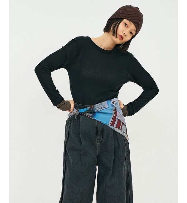 NOMINE「ダブルスリーブ シアー ロンT」|Tシャツ・カットソー|