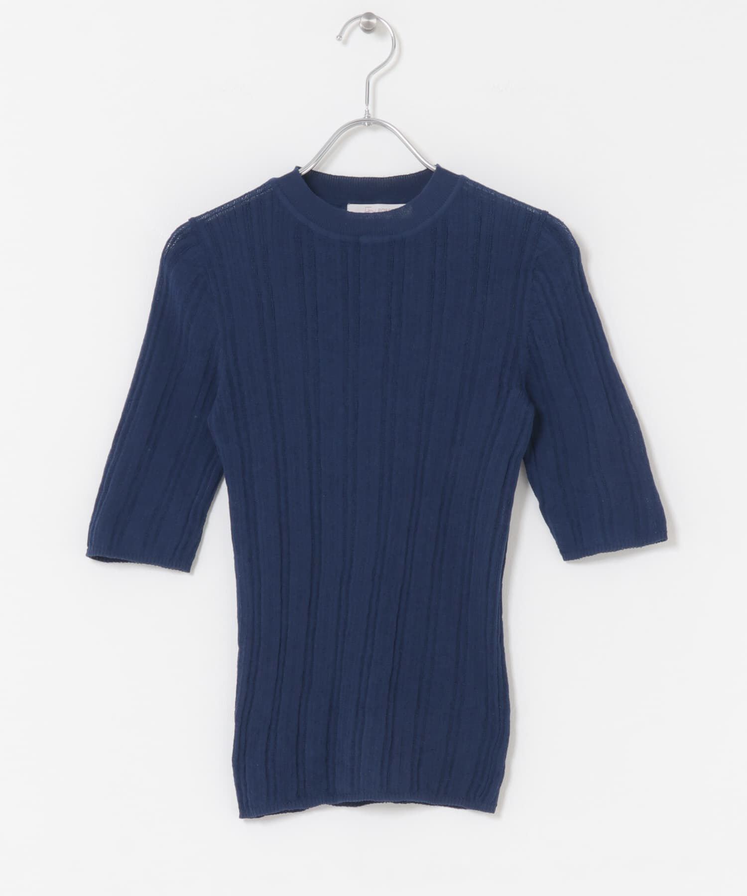 URBAN RESEARCH ROSSO「F by ROSSO　シアーリブ5分袖ニット」|ニット・セーター|