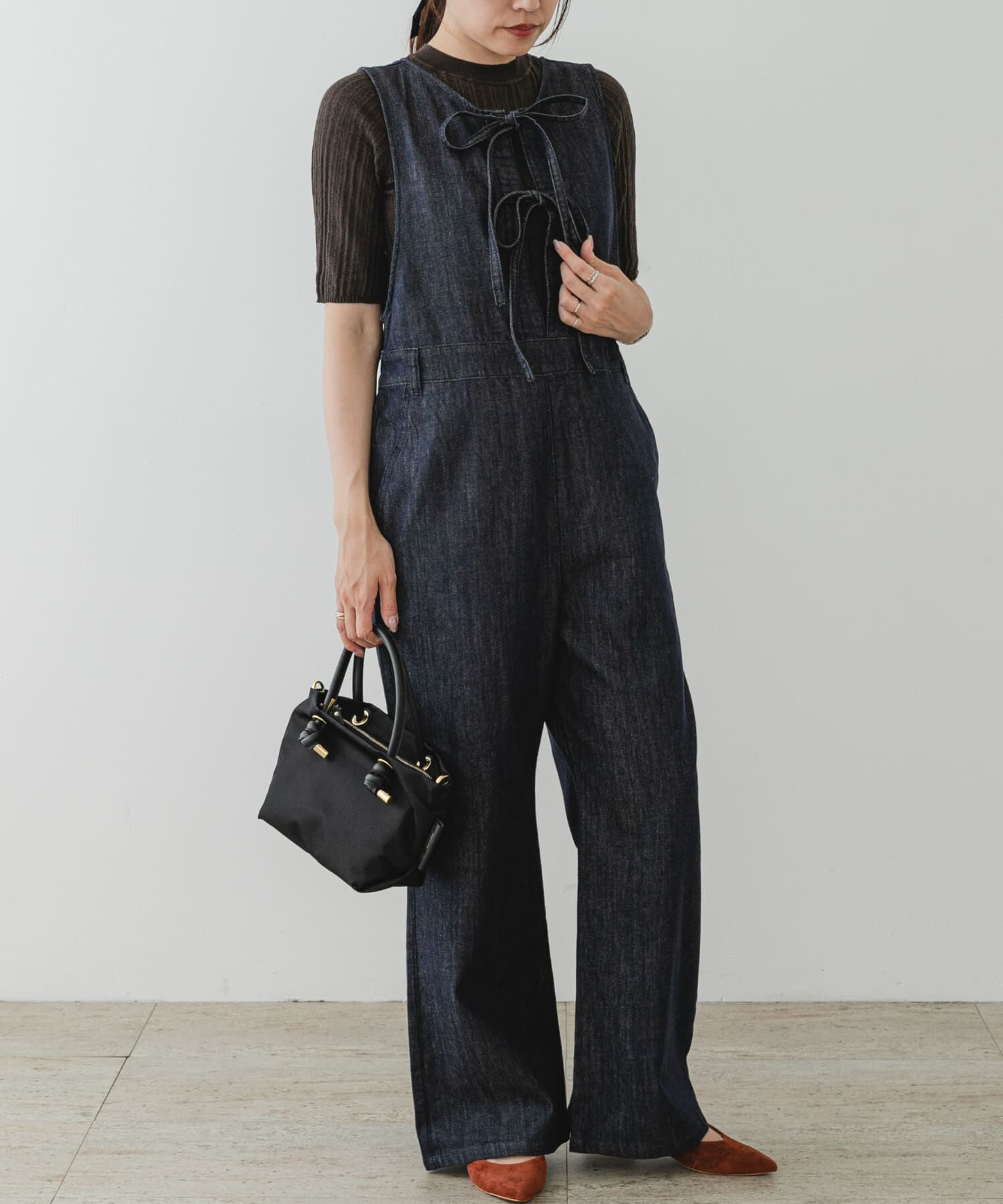 URBAN RESEARCH ROSSO「F by ROSSO　デニムリボンオールインワン」|スカート|