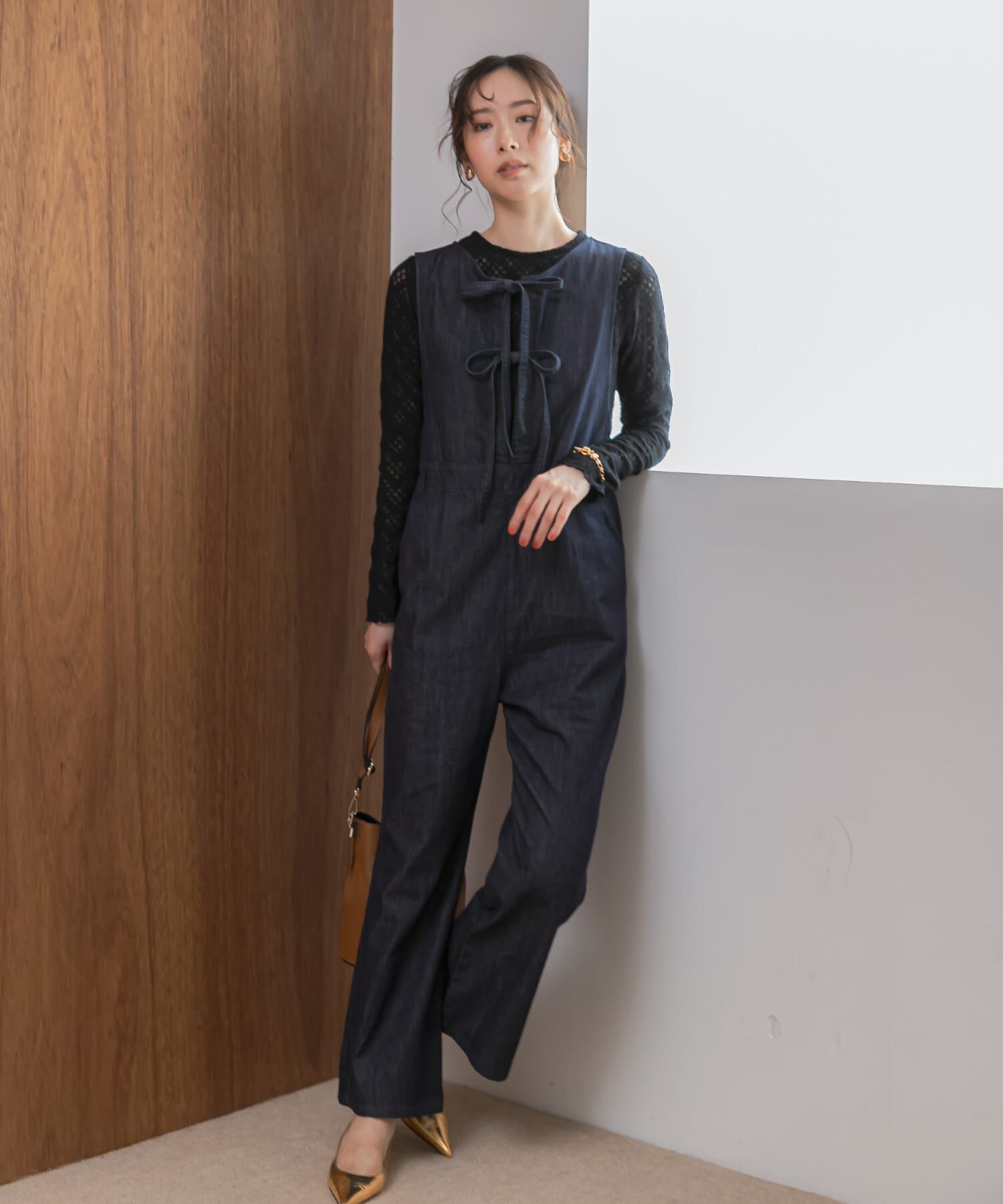 URBAN RESEARCH ROSSO「F by ROSSO　デニムリボンオールインワン」|スカート|