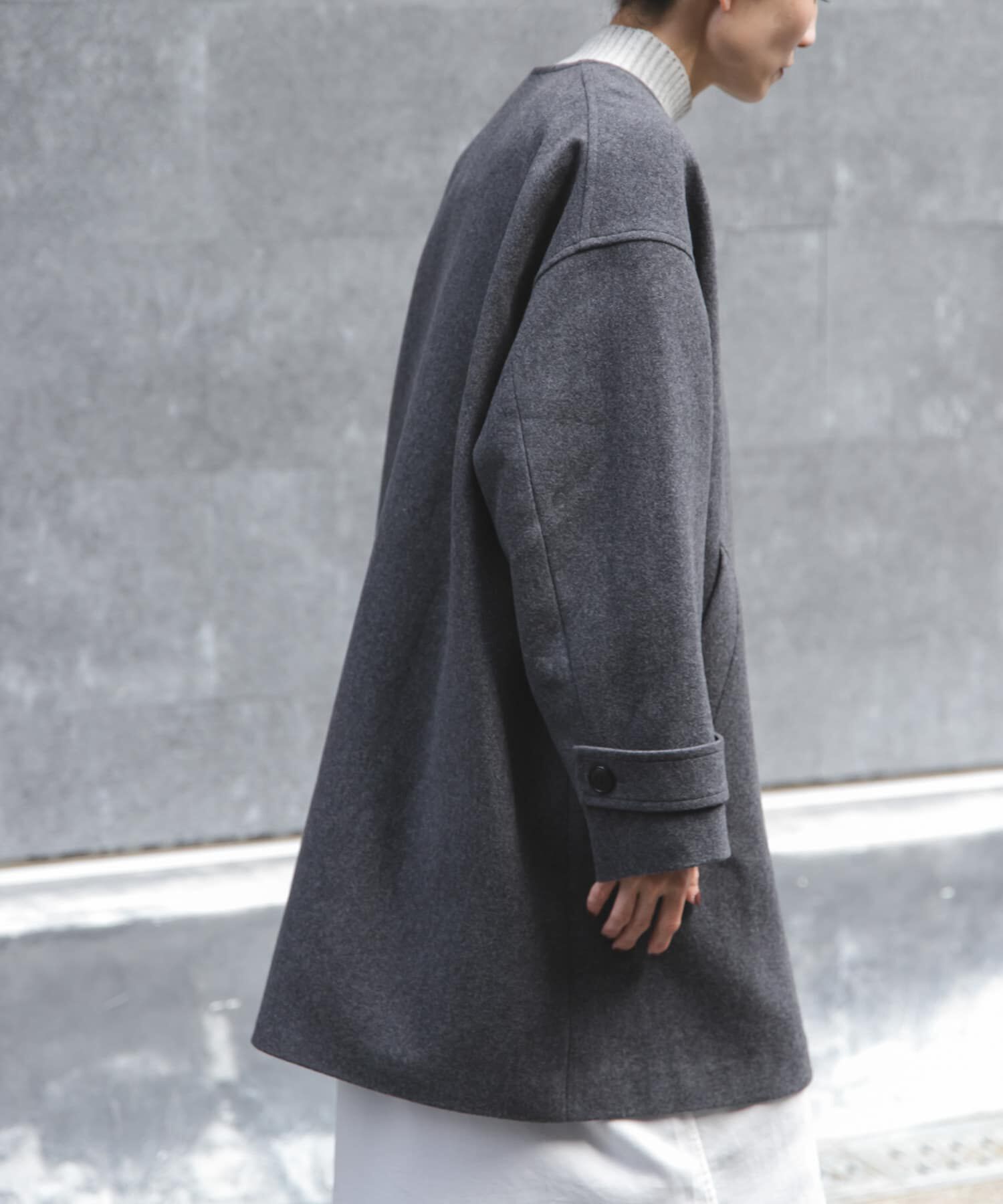 FORK&SPOON ウールノーカラーコート（URBAN RESEARCH DOORS）｜ルミネ