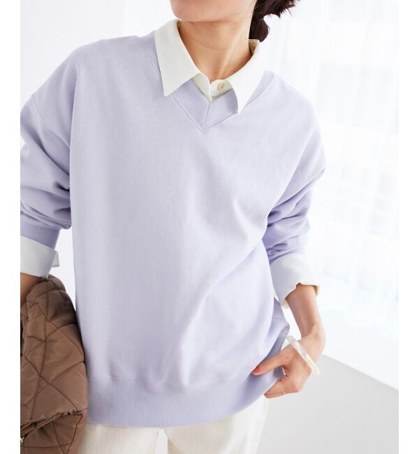 le.coeur blanc「《手洗い可能》2WAYカラースウェット」|スウェット・ジャージ|サックス