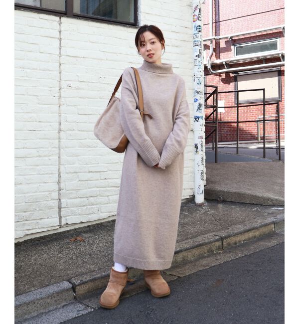  「ネックが選べるニットワンピース」|ワンピース|