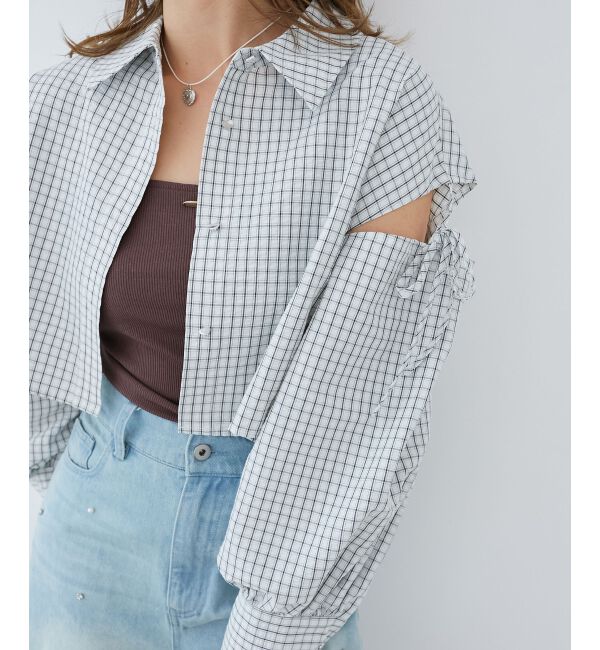  「オープンショルダーショートシャツ」|シャツ・ブラウス|