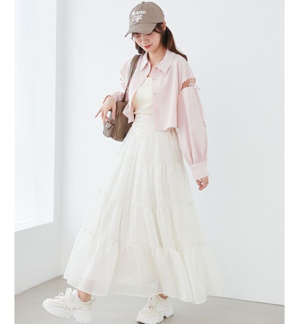  「オープンショルダーショートシャツ」|シャツ・ブラウス|