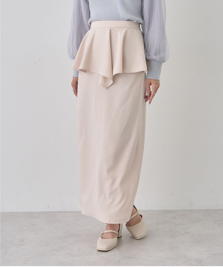 earth music&ecology「ペプラムスカート」|タイト|