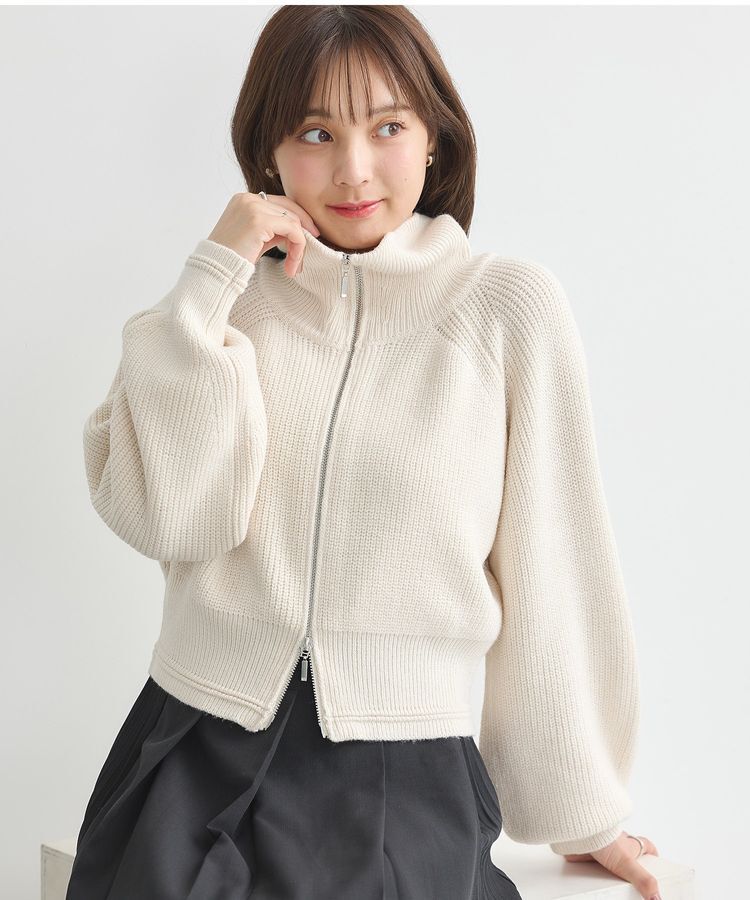 earth music&ecology「BIGカラージップカーディガン」|カーディガン|