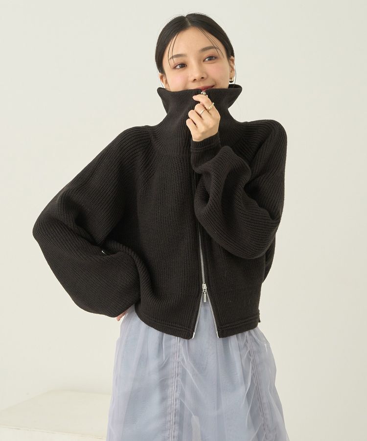 earth music&ecology「BIGカラージップカーディガン」|カーディガン|