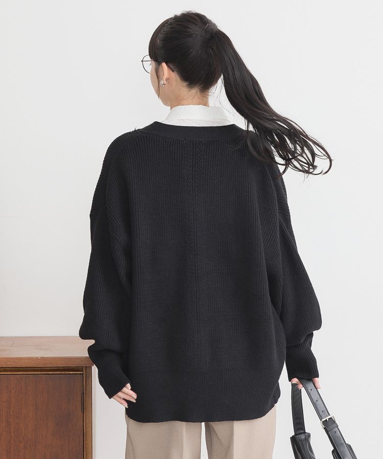 earth music&ecology「アンチピリングVネックカーディガン」|カーディガン|