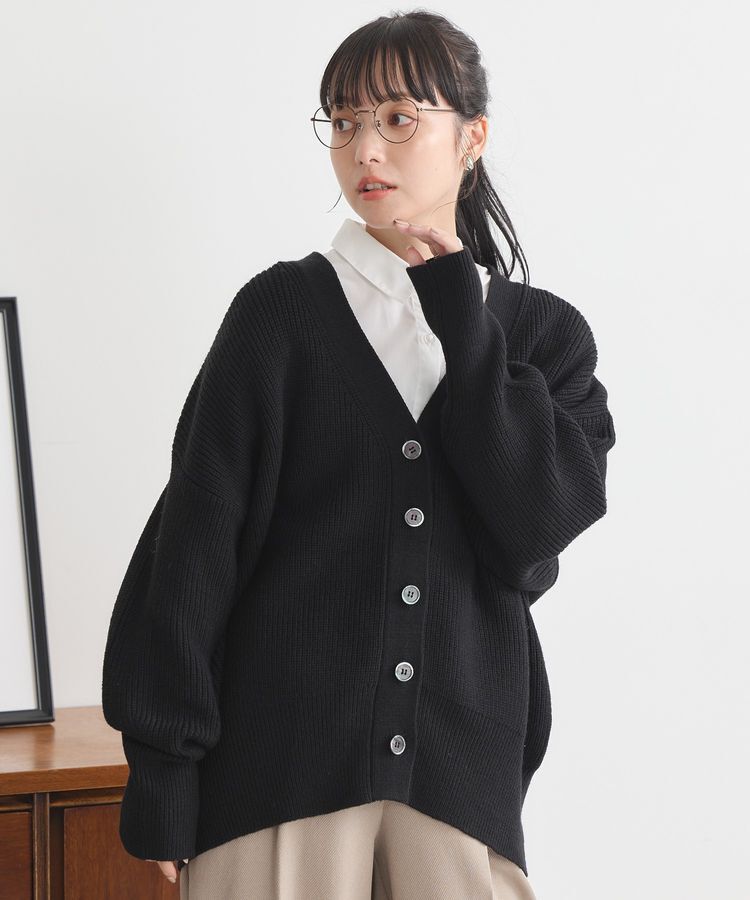 earth music&ecology「アンチピリングVネックカーディガン」|カーディガン|