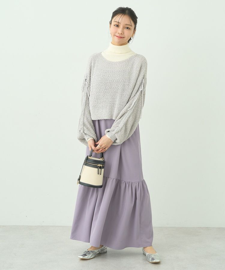 earth music&ecology「SET2点透かしニット＋キャミワンピース」|ワンピース|