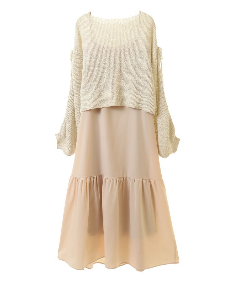 earth music&ecology「SET2点透かしニット＋キャミワンピース」|ワンピース|