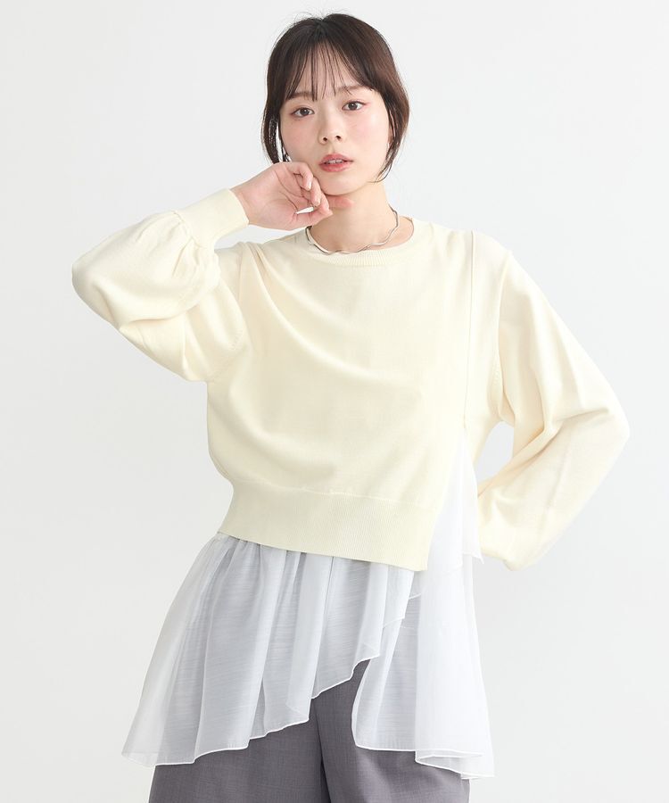 earth music&ecology「SET2点サイドスリットニット＋フレアタンク」|ニット・セーター|