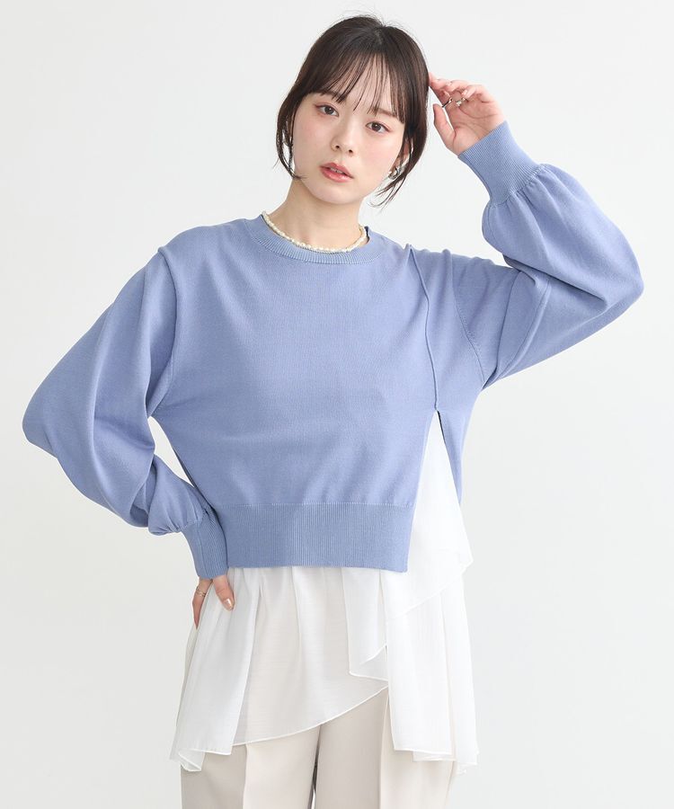 earth music&ecology「SET2点サイドスリットニット＋フレアタンク」|ニット・セーター|