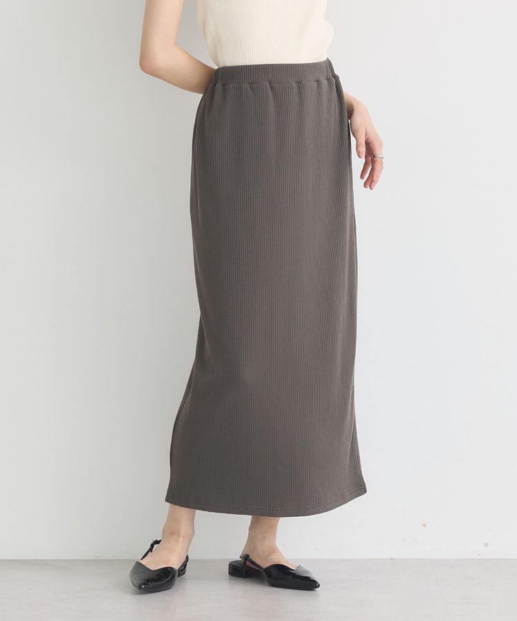 earth music&ecology「カットリブナロースカート」|タイト|