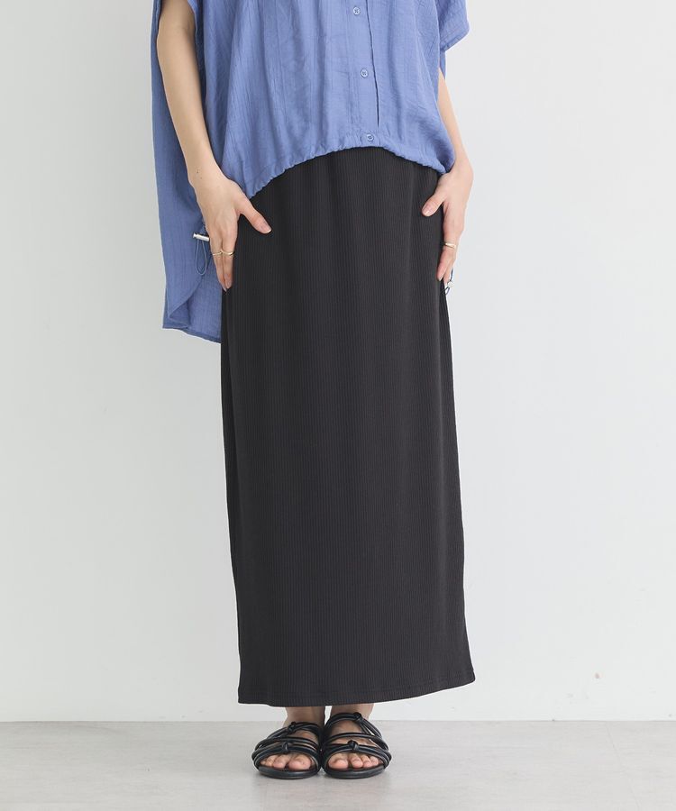 earth music&ecology「カットリブナロースカート」|タイト|