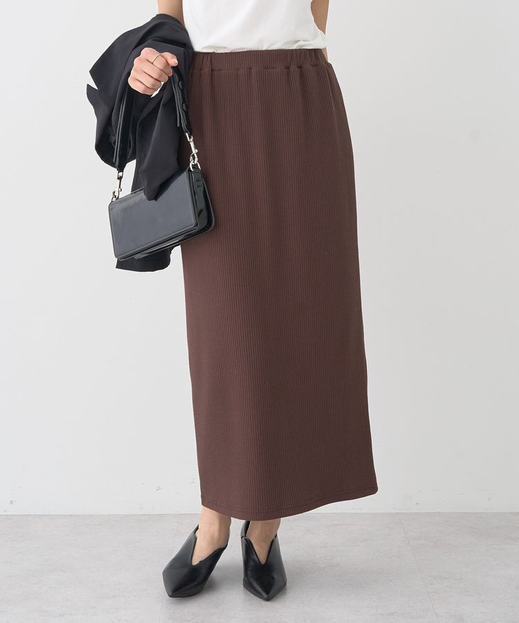 earth music&ecology「カットリブナロースカート」|タイト|