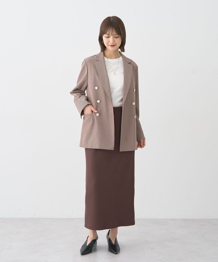 earth music&ecology「カットリブナロースカート」|タイト|