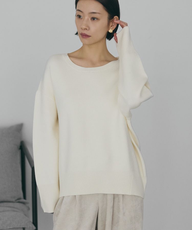 AMERICAN HOLIC「バイパチ前振りニットプルオーバー＜静電気軽減＞」|ニット・セーター|Ivory