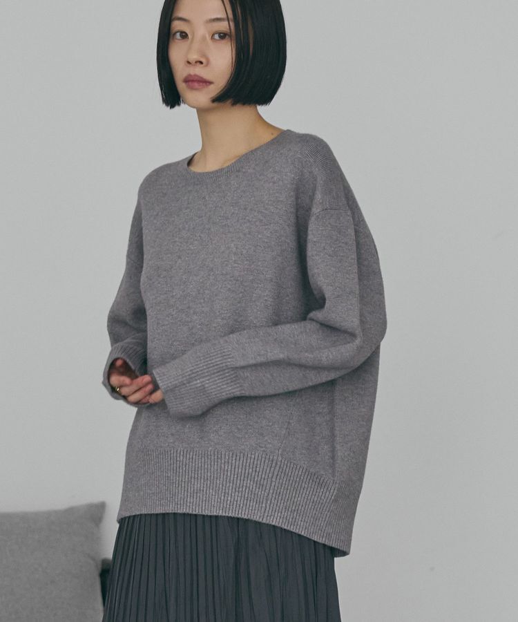 AMERICAN HOLIC「バイパチ前振りニットプルオーバー＜静電気軽減＞」|ニット・セーター|Gray Mixture