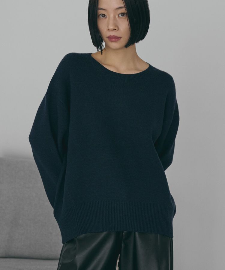 AMERICAN HOLIC「バイパチ前振りニットプルオーバー＜静電気軽減＞」|ニット・セーター|Navy