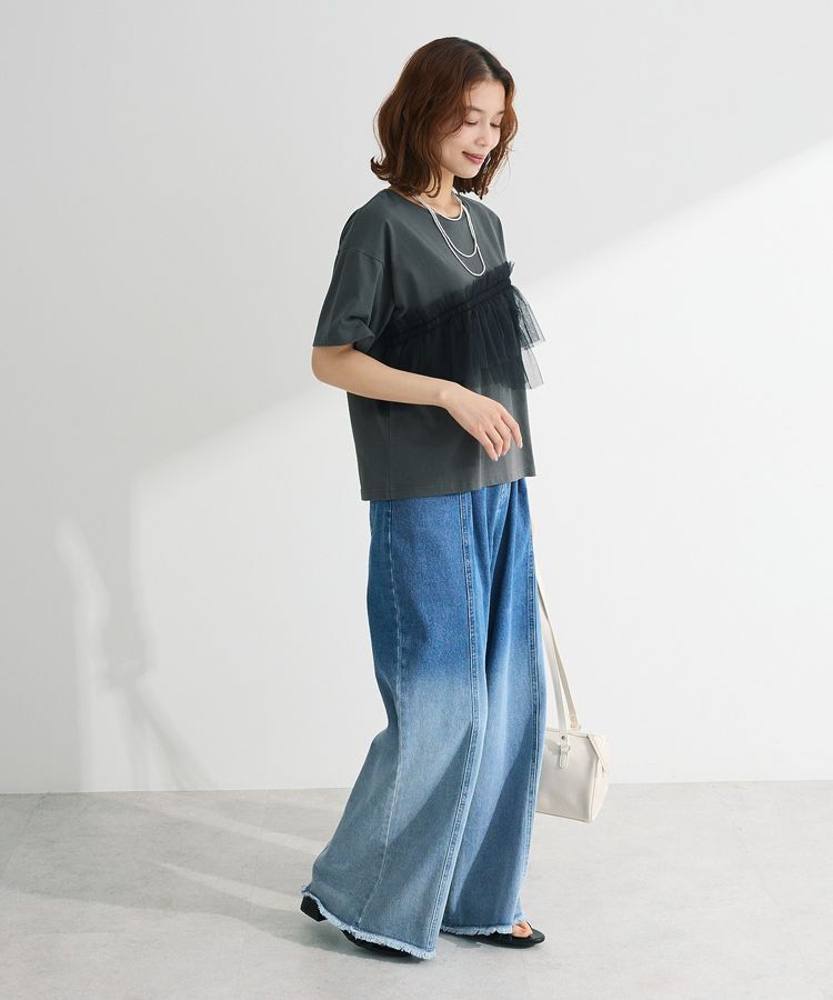 Green Parks「・ELENCARE DUE チュールフリルレイヤーTEE」|Tシャツ・カットソー|
