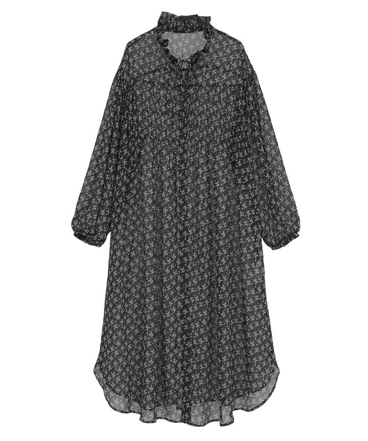 Green Parks「花柄シフォン楊柳ワンピース」|ワンピース|