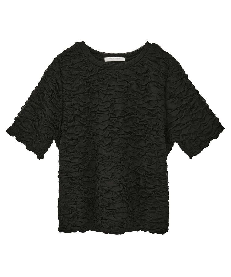 Green Parks「表面感カット5分袖プルオーバー」|Tシャツ・カットソー|