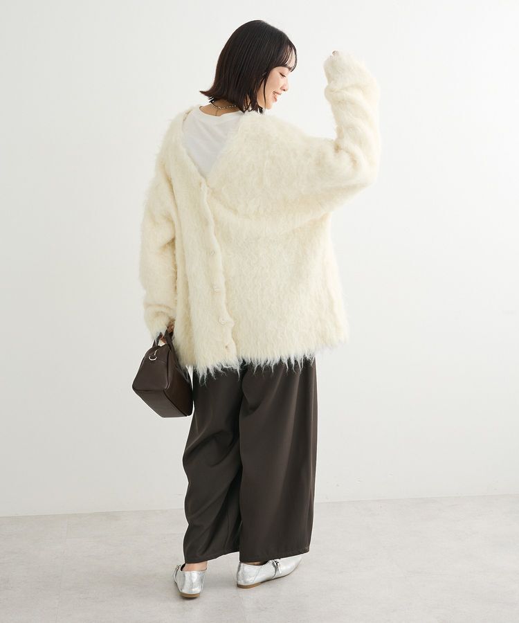 Green Parks「・swing by 2wayロング起毛カーディガン」|カーディガン|