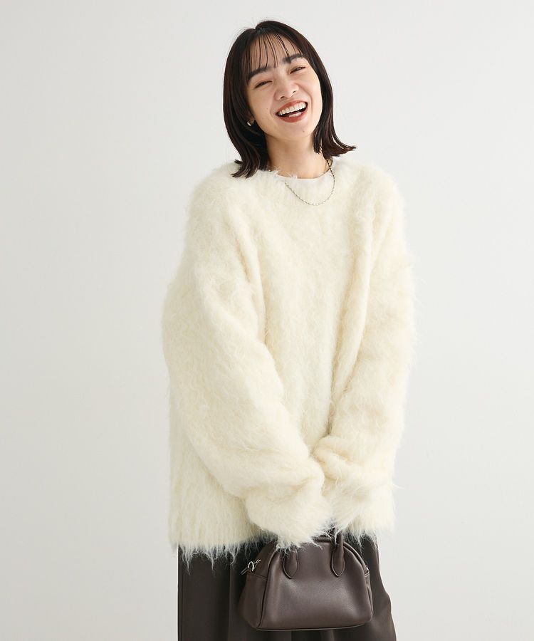 Green Parks「・swing by 2wayロング起毛カーディガン」|カーディガン|