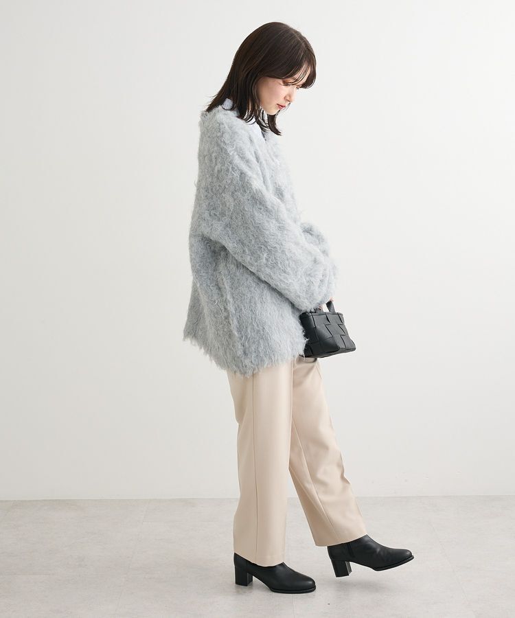 Green Parks「・swing by 2wayロング起毛カーディガン」|カーディガン|