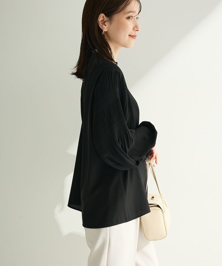 Green Parks「O.袖プリーツブラウス」|シャツ・ブラウス|