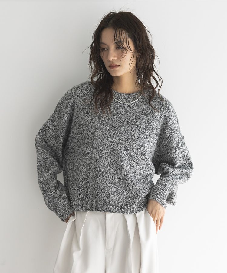 GARAGE OF GOOD CLOTHING「ミックスヤーンショートニットプルオーバー」|ニット・セーター|